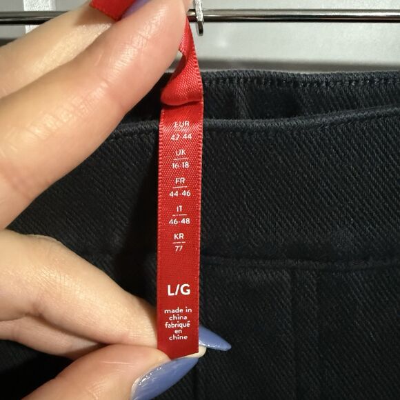 Spanx Women Skinny Leg Elastic Waist Denim Jegging Black Large Waist 31" Stretch - Picture 9 of 11